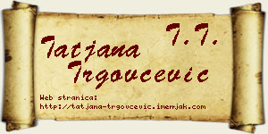 Tatjana Trgovčević vizit kartica